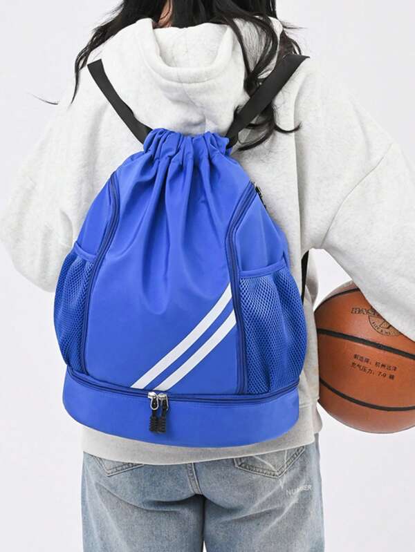 SEYATULLH Hiking Sports Backpack With Drawstring Pocket, Large Capacity Outdoor Basketball Yoga Fitness Bag