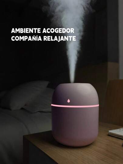AromaRelax USB Powered Humidificador con luz nocturna, Aromaterapia humidificador con luz nocturna relajante, plástico Atmósfera máquina de pulverización adecuado para el dormitorio, oficina, sala de estar, escritorio de la oficina y el medio ambiente del coche, el funcionamiento de bajo voltaje, multi-habitación Compatibilidad, Luz Ambiental Humidificador con pulverizador USB, AromaRelax pulverizador