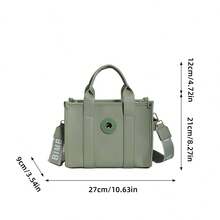 Bolsa De Hombro Bandolera Mujer Moda Crossbody,Tote Bag Mujer,Bolso tote con Correa Desmontable y Cremallera, bolsa de mano de moda, mini bolsas tote para mujer para viajes, compras, trabajo,bolso casual de mano y de hombro para mujer - Verde Verde - Ver 7