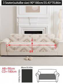 1pc All Season Sofa Cushion Cover, Warm Thickened Sofa Seat Protector, Modern Minimalist Anti-Slip Sofa Slipcover, Dust-Proof And Washable, Soft And Fade-Resistant, Pet-Friendly, Fits L-Shaped Sofa And 1/2/3/4 Seater Sofa