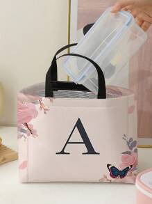 Animal Pattern Double-Sided Printing Portable Insulated Lunch Bag With Large Capacity Ice Pack, Suitable For Office And School Travelback To School School Stuff Bag For School Work Lunch Bag For Women Cooler Bag Picnic Accessories