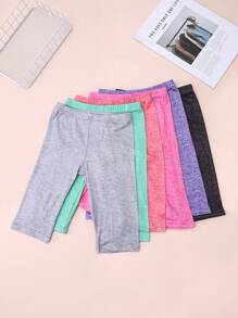 6 pares de mallas estampadas suaves y delicadas para niñas, leggings finos y transpirables de tobillo para primavera/verano, aptos para niñas
