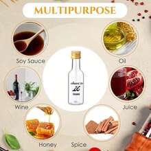 50/1pc 0.85oz/1.7oz Mini Liquor Bottles,Empty Plastic Bottles,Cheers To 16/21/30/40/50/60/70/80 Years,For Women Men Birthday Anniversary Wedding Celebration Party Favors, For Homemade Juice,Water,Smoothies, Anniversaries,Restaurant,Party