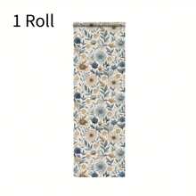 1pc Elegant Blue Floral Peel And Stick Wallpaper - Waterproof, Removable Vinyl Contact Paper With French Style Design For Bedroom, Living Room, Cabinet And Furniture Remodeling, Available In Lengths Of 44 Cm/17.32 Ft. Bedroom Wall Decor Home Decor Bedroom Decor Bathroom Decor Wall Paper Wall Stickers Kitchen Living Room Decor