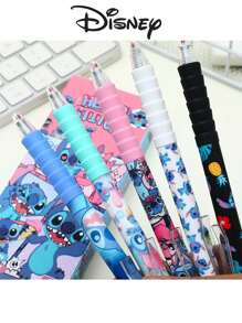 Takara Tomy Neue 5 Stück Disney Stitch Schwarze Gelschreiber, 0,5 mm schnell trocknend, federnd Stiftspitze, süßes Cartoon Motiv, Schulstart Zeit, Schulbedarf und Büromaterial, Studienzubehör, Unentbehrlich für den neuen Schultermin, Themen Party Belohnungsartikel, Schulbedarf, Schulanfang