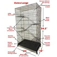 55 Inch Grade 5 Ferret Squirrel Sugar Glider Mouse Cage - - default - View 4