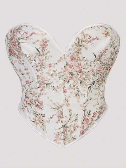 Body corset bandeau imprimé fille innocente pour femme