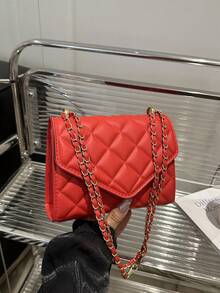 2025 Women Commuter Handbags Small Square Chain Shoulder Bags Cross-Body Bags, New Ladies Chic Tote Purse - Red - View 8