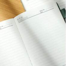 Extra Thick A5 Vintage Notebook With Magnetic Closure – Leatherette Cover, Dated English Pages & Bookmark – Professional Business Journal For Meetings, Office Notes, And College Use - Nâu Caramel - Xem 6