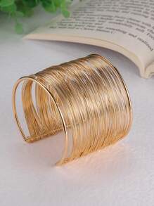 1pc New Style Street-Fashion Punk Party Accessory Multi-Layer Hollow Wire C-Shape Bracelet