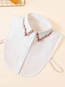 1 Pc Women's Fashion Versatile Vintage Round Collar Fake Shirt Collar