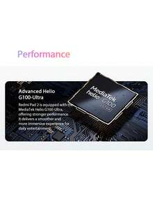 Redmi Pad 2 Tablet Global Version 8GB+256GB MediaTek Helio G100-Ultra Processor Xiaomi HyperOS 2 Operating System 11-Inch Display 2560 X 1600 Resolution 9000mAh Battery 18W Fast Charging - Grey - View 3