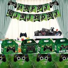 12/24pcs Gamepad Equip Party Box Game Party Gift Candy Candy Box Bag Game Birthday Goodies Gift Box Game VR Esports Party Decorations Supplies 6 X 3 X 3.5 Inches