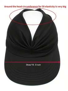 قبعة شمس كاجوال ذات لون واحد للنساء، ذات حماية من الأشعة فوق البنفسجية وحافة واسعة، مناسبة للرياضة والشاطئ والجولف والتنزه، مصنوعة من مادة النايلون - متعدد الألوان - مشاهدة 10