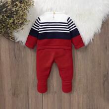 Nika Baby Macacão para bebê tricô listrado