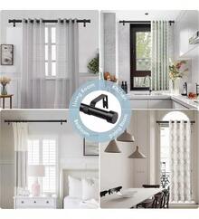 Cortinero Expandible A Maximo 2.1m De Metal Barra De Cortina - Negro - Ver 2