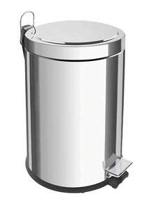 BASURERO DE ACERO INOXIDABLE TRAMONTINA CON PEDAL 5L CON BALDE INTERNO, MANIJA DE TRANSPORTE Y VENTONSA EN LA BASE - Gris - Ver 1