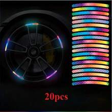Adesivo riflettente arcobaleno ad alta visibilità per ruote - Adesivo per pneumatici luminoso e impermeabile per la sicurezza della guida notturna, accessori per auto e biciclette, personalizzato, per organizer da viaggio per donne, articoli essenziali, regalo per il ritorno a scuola