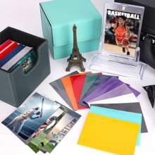 Fundas para cartas de juego talla grande vendidas, 1000/500/100 fundas para cartas mate suaves y con escarcha en color púrpura, fundas para tarjetas de fotos, para uso en todas las temporadas, adecuadas para cartas de juego de tamaño estándar, material de PP duradero, protegen las cartas de intercambio del desgaste y el deterioro, adecuadas para cartas de juego, cartas de estrellas, fundas para cartas de película blanda, tarjetas de fútbol, tarjetas deportivas, tarjetas de intercambio