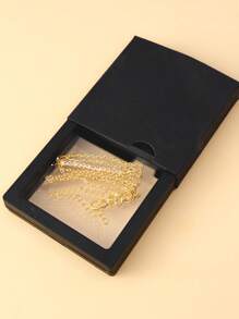 STONEFANS 1 pièce Bracelet de doigt minimaliste avec décoration de strass inaltérable, accessoire de bijouterie pour les fêtes et les réunions