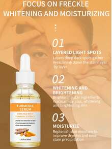 1 Chai 30ml Tinh chất trị tàn nhang, serum dưỡng da mặt, làm mờ vết nám, làm sáng da, chống oxy hóa, làm dịu da, chứa 10% Niacinamide (Cũng có sẵn: Tinh chất nghệ và tẩy tế bào chết) - nghệ - Xem 10