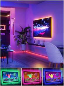 1pc 24keys Remote Control RGB LED Neon Light Strip - Dimmable, Flexible Silicone, For Sign, Bedroom, Gaming Room And Party Decoration, Versatile Applicable, Adjustable Lighting Modes