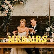 8.6 Inch LED Mr&Mrs/Bar Light Up Decor For Proposals | Will You Marry Me Sign With Romantic Ambiance – Ideal For Engagement, Wedding & Special Moments - Letter Lights - View 5