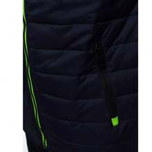 Chamarras Acolchadas para Hombre con Capucha – Estilo Bicolor y Moderno - Azul Marino - Ver 4