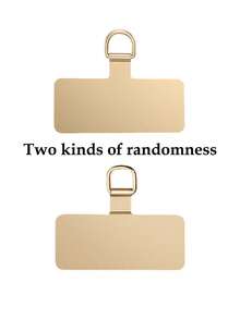 2 Pc Universal Phone Lanyard Patch Metal Slim Phone Strap Accessories - Gold - View 9