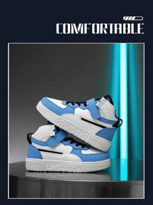 1 Paio di scarpe sportive alte per bambini, scarpe da skate nuove e migliorate, scarpe sportive casual, scarpe da corsa, versatili, alla moda e traspiranti, per ragazzi e ragazze