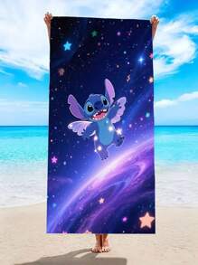 Disney Toalla de playa grande de secado rápido con diseño de cielo estrellado de punto - altamente absorbente, suave, ideal para piscina, natación, baño, viaje y camping