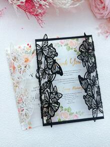 10 piezas/250g Tarjetas de invitación metálicas brillantes para boda, decoración de fiesta de cumpleaños, tarjetas de felicitación personalizadas con brillo (sin incluir tarjeta interior ni sobres)