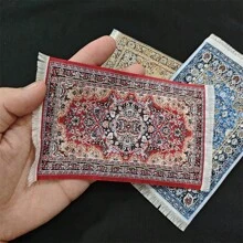 1:12 Dollhouse Miniature Carpet Model, Mini Accessory, Mini Home Carpet, DIY Decorative Floral Style Home Decoration Accessory, Miniature Crafthouse Doll,Miniature Doll Accessory,Diy Miniature House