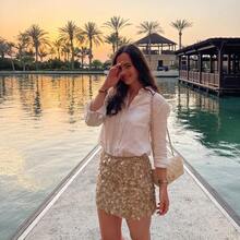 Women's Spring And Summer Fashion Elegant Dressing Y2K Sexy Shiny Tight Mini Skirt/High Waist Shiny Short Skirt/Summer And Spring Party Club/Back To School Skirt - Beige - View 6