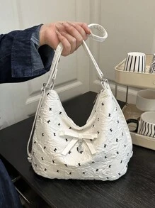 Summer Fresh Holiday Bowknot Crescent Moon Sling Bag, Shoulder & Backpack Multifunctional