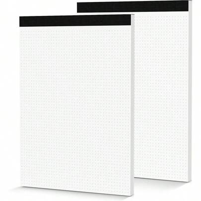 Grid Pads 8.5 X 11, 6 Pack, Dotted Grid Journal Paper 8 1/2 X 11, Easy Tear-Off Dotted Notebook, Journal Paper Pads, 1/5 Notepads 8.5 X 11, 30 Sheets/Pack
