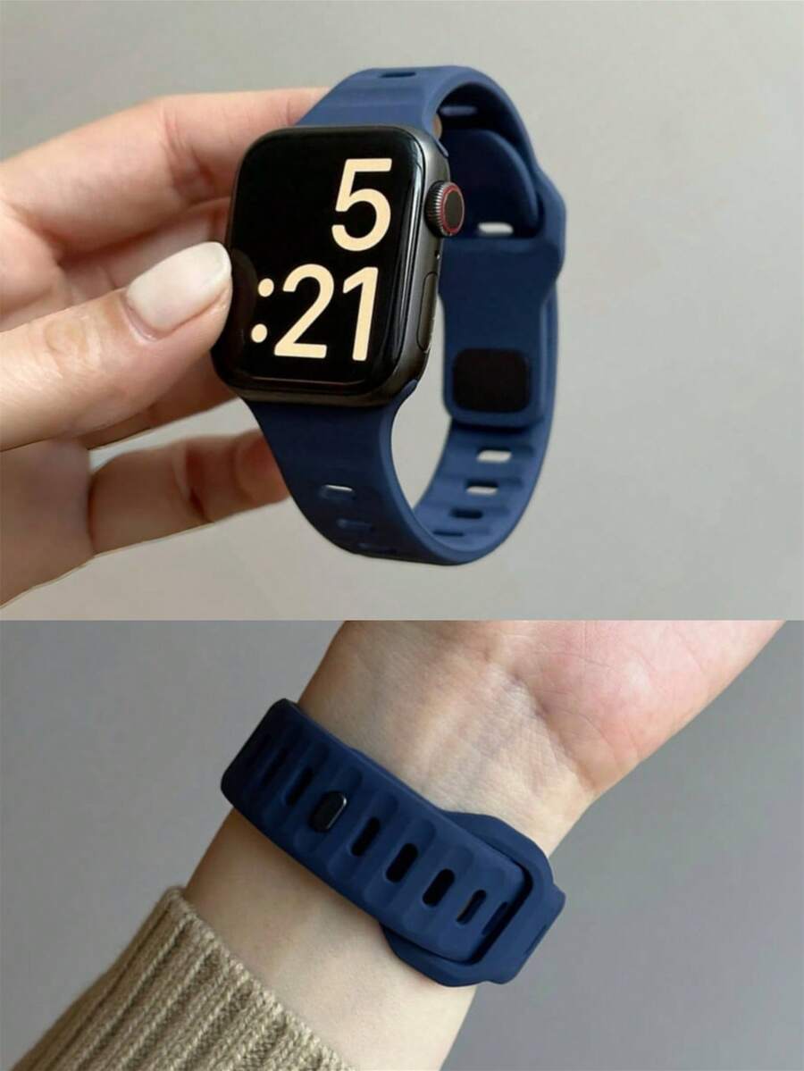 1条运动硅胶表带，兼容 42mm、38mm、40mm、41mm、44mm、45mm、46mm、49mm，时尚智能手表替换表带，适用于Series Ultra2、Ultra SE2、SE 11、10、9、8、7、6、5、4、3、2、1，男女通用