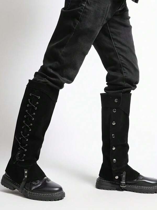 1 Pair Viking Pirate Boot Covers, Medieval Renaissance Steampunk Boot Sleeves, Suitable For Halloween Costumes, Cosplay, Renaissance Fairs