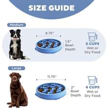 Outward Hound Fun Feeder Slo Bowl, Slow Feeder Dog Bowl, Medium/Mini, Turquoise - Màu xanh lam - Xem 5