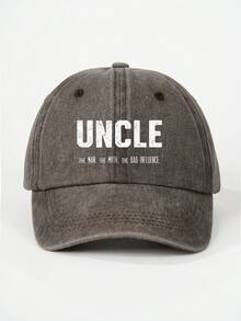 1 件印花 UNCLE 水洗棒球帽，可调节户外防晒休闲帽，适合旅行、海滩、度假、Y2K 风格，适合年轻人