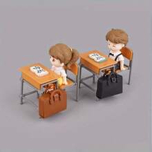 1 Bộ 1:12 Mô hình nhà búp bê Bàn ghế Cặp sách Đồ chơi trang trí lớp học Phụ kiện nhà búp bê - Nhiều màu - Xem 10