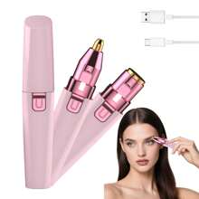 [Painless Epilator] Female Facial Epilator, Female Facial Trimmer, Eyebrow Facial Razor | For Lips, Body, Arms, Beard, Hair And Chin | Painless Epilator, Dual Purpose For Home Travel | Valentine's Day Gift For Mother, Girlfriend