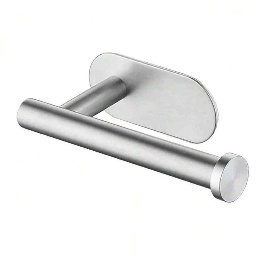 Suporte para Papel Higiênico Inox com Fixação Adesiva – Design Moderno