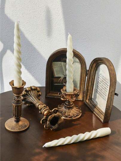 烛台/法式怀旧花卉烛台仿古青铜/家具摆件/复古装饰烛台，非常适合婚礼艺术装饰、母亲节礼物