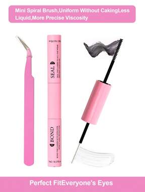 Adhesivo y sellador de pestañas de 10 ml, juego de adhesivo de pestañas súper fuerte y pinzas para extensión de pestañas, pegamento para pestañas, pegamento para ojos, unión y sellado