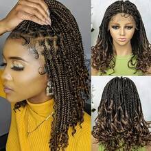 DWNSEN 360° HD Full Double Lace Front Braid Wig -Short Styling Wig Hand Braided, Knotless Cornrow Braids, Lace Frontal, Blended Black Hair, Baby Hair, Natural Looking, Realistic Hairline,Summer Breathable, Comfortable, Durable, For Women - model - 查看 14