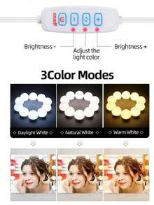 1pc Makeup Mirror Light, 16 Bulbs Dimmable Mirror Lights, 3 Light Color Vanity Mirror Light, Adjustable 22Ft Vanity Lighting Fixtures For Full Length Mirror (Mirror Not Included) - One Size - View 7