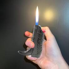 Cowboy Boot Lighter Sleeve Cover, Lighter Sleeve Cover For Mini Bic J5 Accessories Decoration For Everyday Carry Or Travel Gift - màu đen - Xem 6