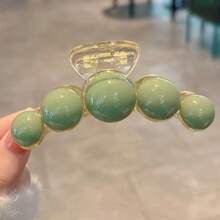 时尚大珍珠简约优雅亚克力发夹发饰，适合发髻、刘海，适合派对、通勤、服装搭配时尚发饰优雅发夹女爪夹秋冬度假装女士