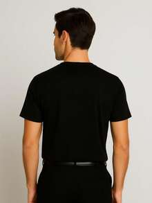 Camiseta BRAND NEW 100 algodon Camiseta Casual Digital Impresa de Puro Algodón Pesado - Negro - Ver 2